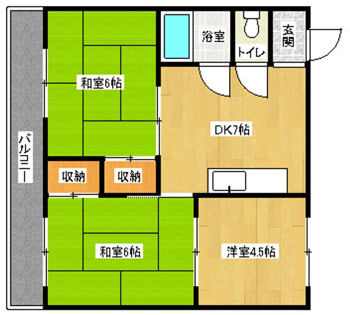 「シャトレ森田」102の間取り