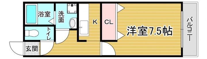 「Soleil Asahi」202の間取り