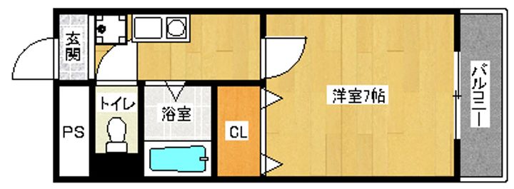 「クレール山陵」302の間取り