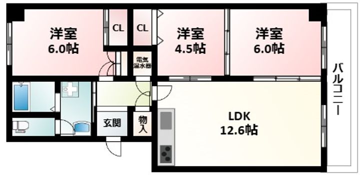 緑地公園リッツハウスの間取り