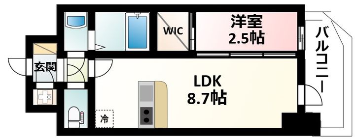 大阪府大阪市淀川区西宮原1丁目(マンション)の賃貸物件の間取り