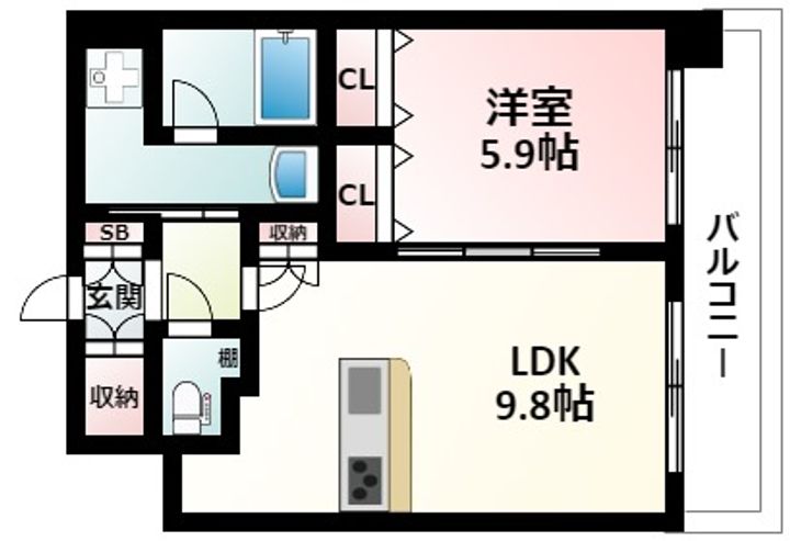 スプランディッド江坂駅前の間取り