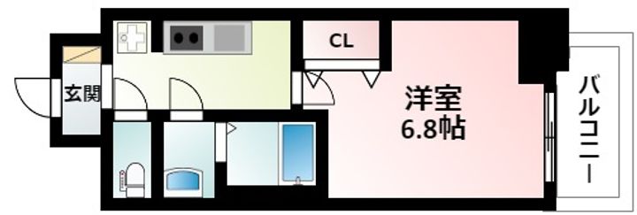 プレサンスOSAKA西中島リエゾンの間取り