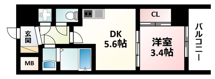 セレニテ新大阪カルムの間取り