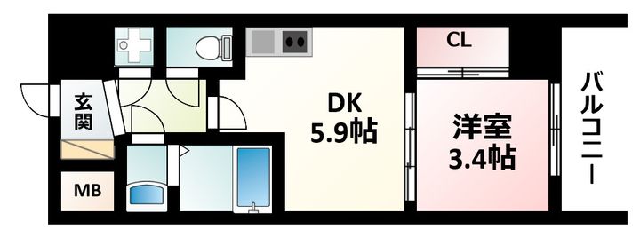 セレニテ新大阪カルムの間取り