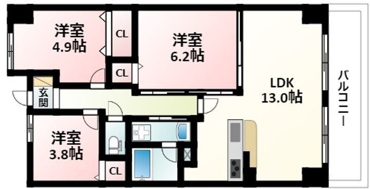 インプルーブ緑地公園の間取り