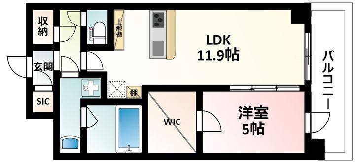 大阪府大阪市東淀川区西淡路1丁目(マンション)の賃貸物件の間取り