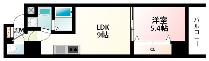 SERENiTE江坂四番館の間取り