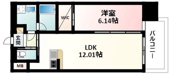 プレジオ江坂ROUGEの間取り
