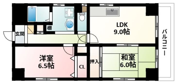 ドムール三国2番館の間取り