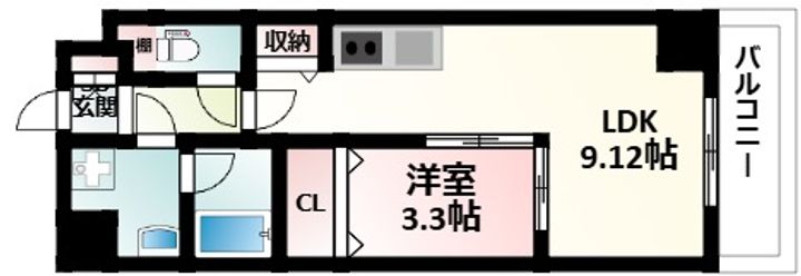 ルミネソレイユ江坂の間取り