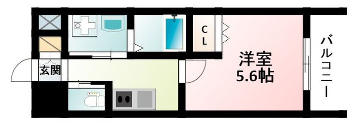 ファーストステージ江坂広芝町の間取り