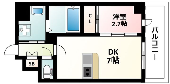 大阪府大阪市淀川区西宮原3丁目(マンション)の賃貸物件の間取り