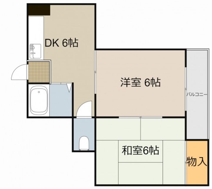 秀和第二ハイツ202の間取り