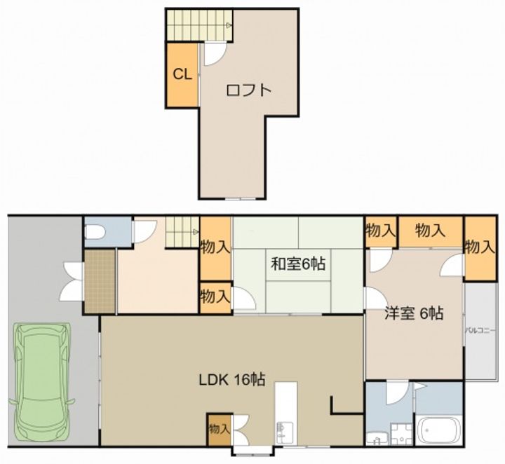 大阪府門真市本町(一戸建)の賃貸物件Zの間取り