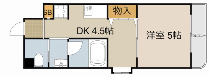 トレビアン天神マンション2の間取り