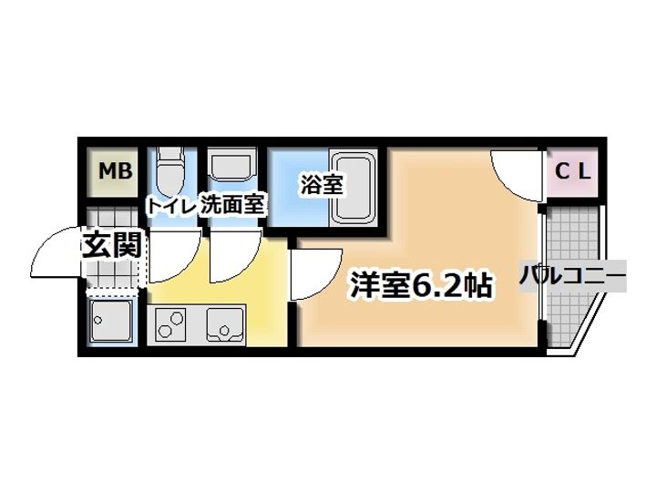 コテージ大日301の間取り
