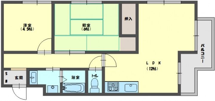 アヴニール1・2番館の間取り