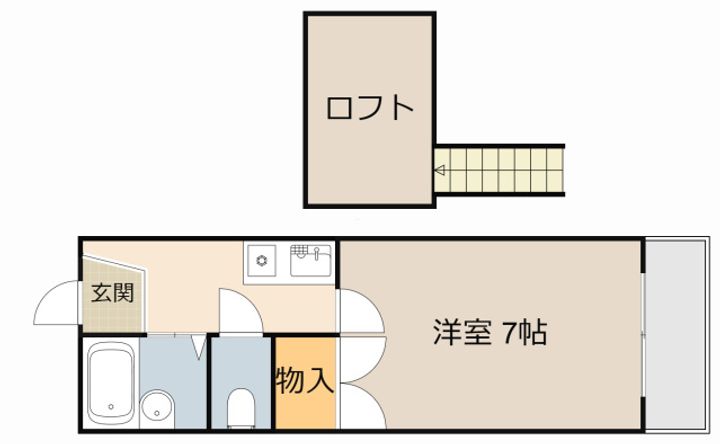 レオパレスさんわ大和田第9205の間取り