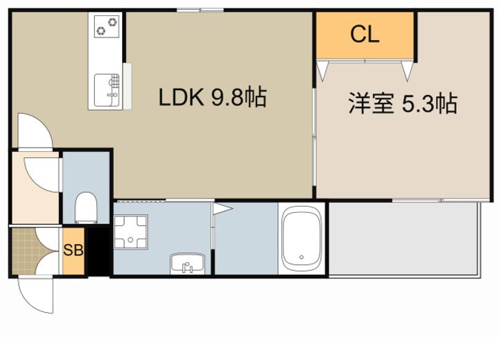Residence Haru 2303の間取り