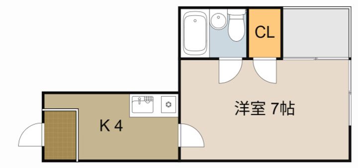 コーポタカハシB棟401の間取り
