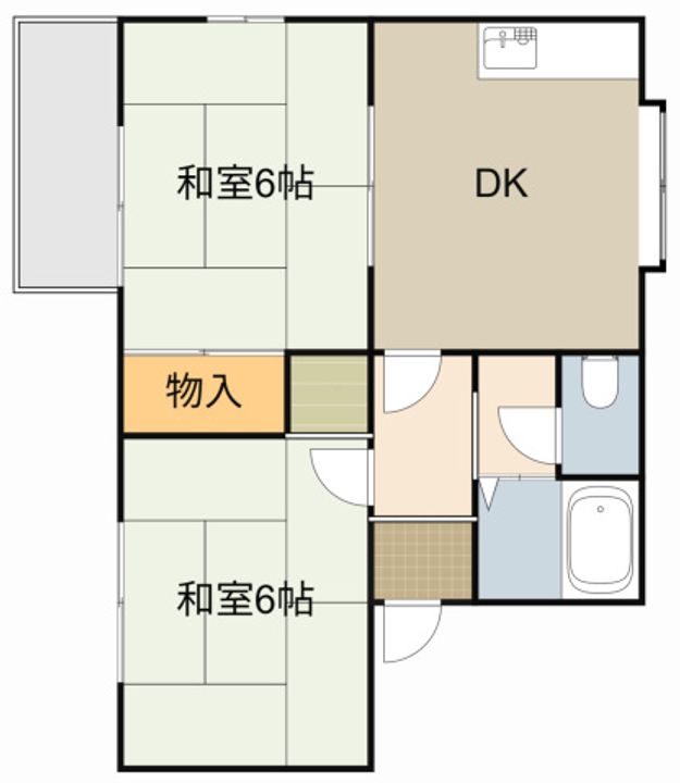 メゾン舞C棟202の間取り