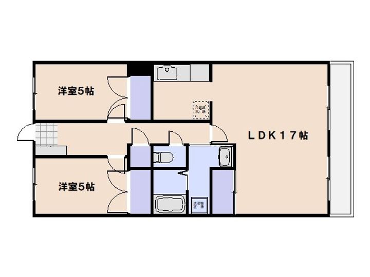 ソフィアコート楽々園303の間取り