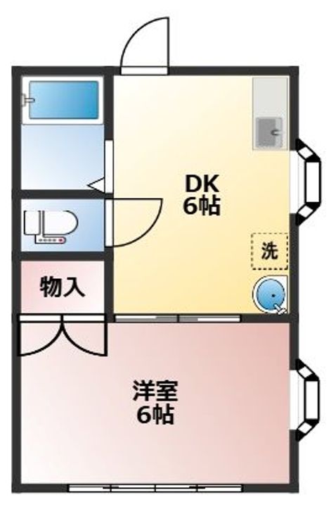 都コーポの間取り