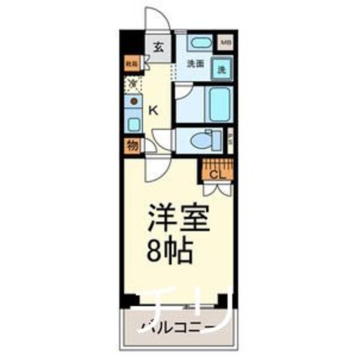 愛知県名古屋市中村区則武1丁目の賃貸マンションの間取り