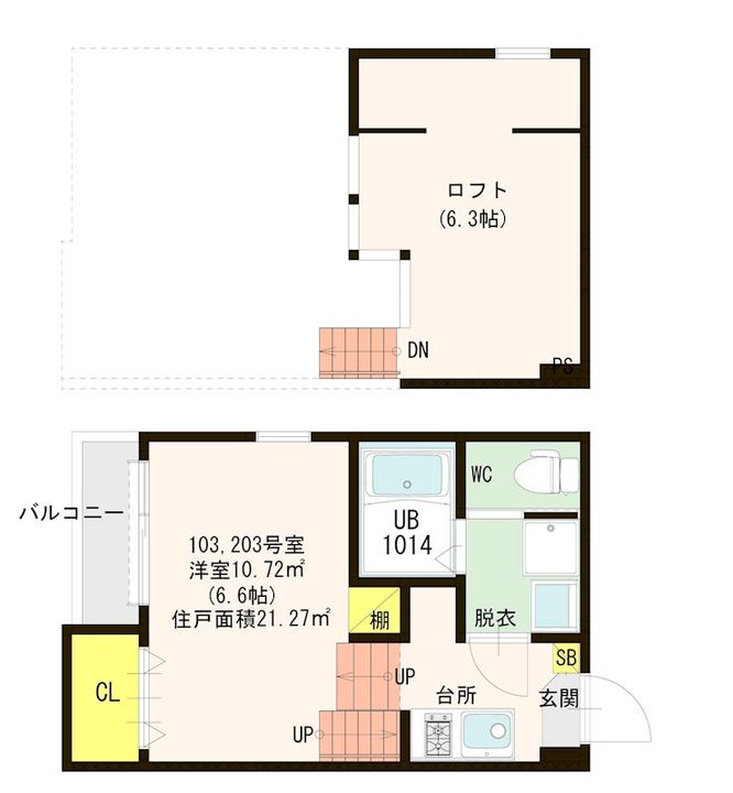 福岡県福岡市城南区別府1丁目の賃貸アパートの間取り