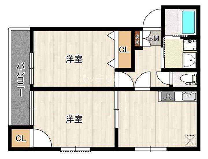 メイグリーンハイツ七隈Iの間取り