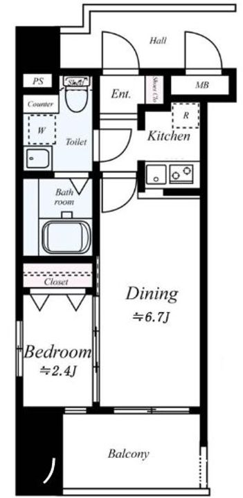 グランフォーレプライム箱崎の間取り