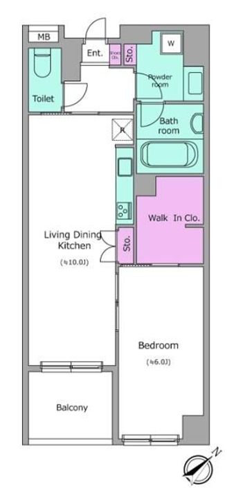 レジディア日本橋浜町の間取り