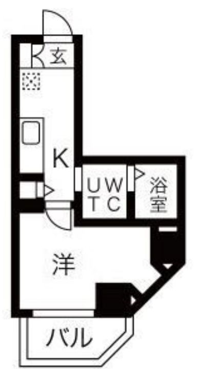 u-ro湊川公園前の間取り