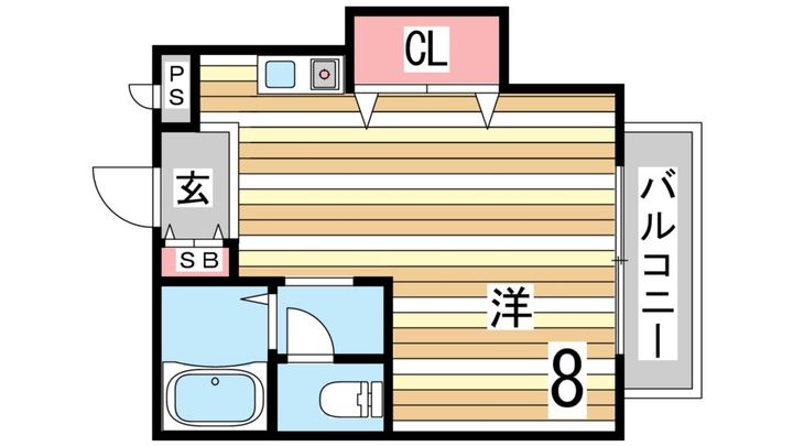 兵庫県神戸市東灘区北青木4丁目の賃貸アパートの間取り