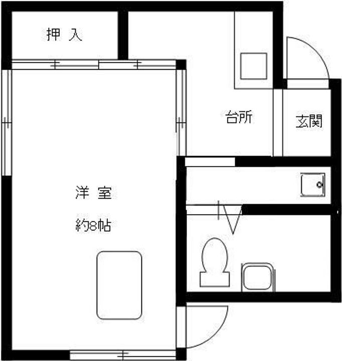 兵庫県神戸市東灘区岡本7丁目の賃貸アパートの間取り