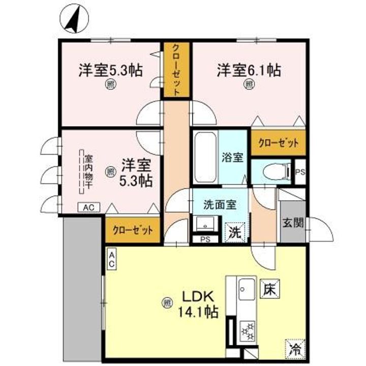 兵庫県神戸市灘区高羽町4丁目の賃貸アパートの間取り
