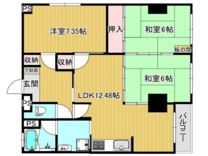 シャルマンコーポ鈴蘭台の間取り