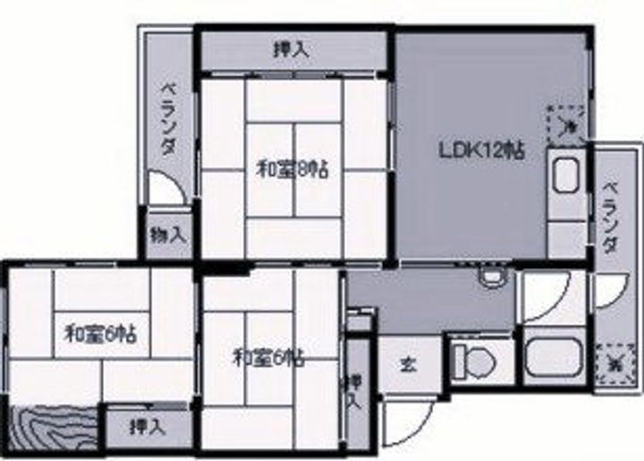 兵庫県神戸市灘区鶴甲4丁目の賃貸マンションの間取り