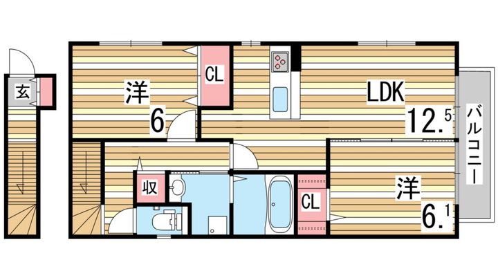 ソレーユ・コート A棟の間取り