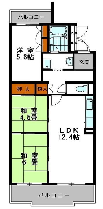 サニーハイツ嵐山の間取り