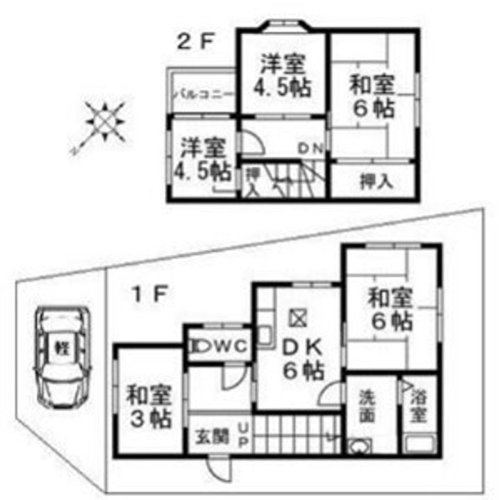 兵庫県加古川市東神吉町西井ノ口(一戸建)の賃貸物件の間取り