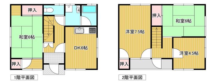 兵庫県姫路市広畑区蒲田1丁目(一戸建)の賃貸物件の間取り