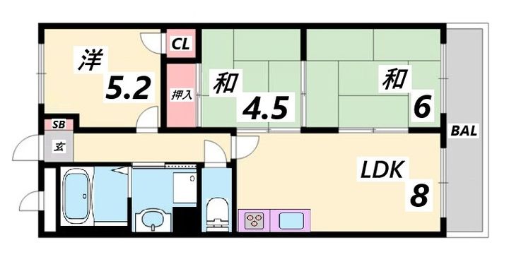 リゾティ英賀保の間取り