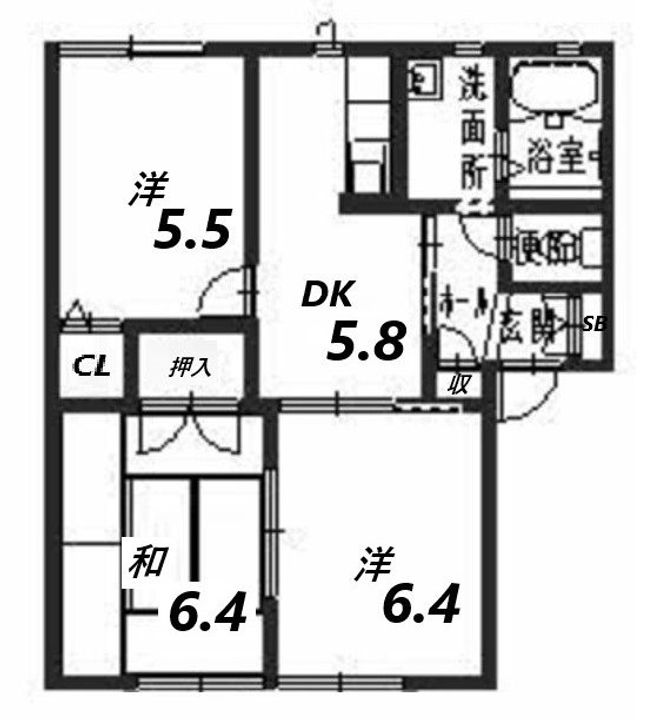ディアス大塩の間取り