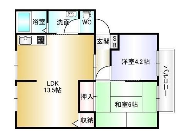 サンビレッジ田寺A棟の間取り