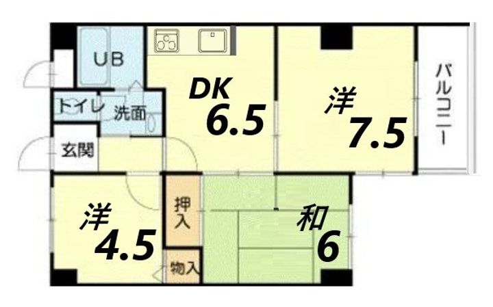 ロイヤルコーポ姫路栗山町の間取り