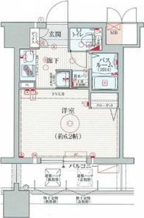 大阪府大阪市淀川区西宮原1丁目の賃貸マンションの間取り