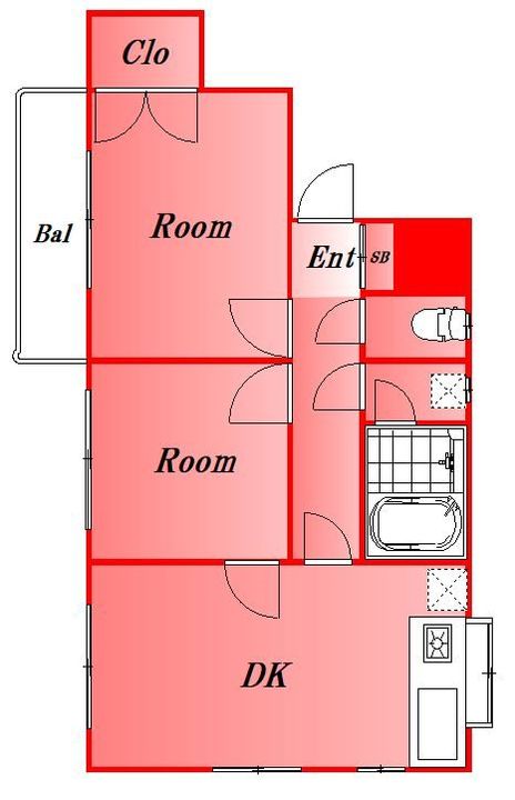 東京都大田区中央3丁目の賃貸マンションの間取り