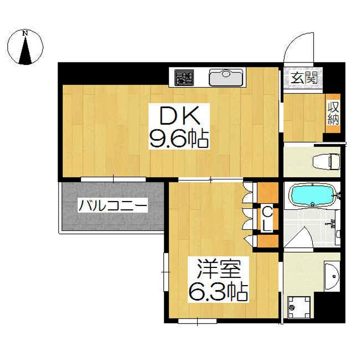 リーガル京都四条烏丸IIの間取り